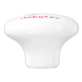 Gepersonaliseerde roze flamingo Bird Keramische Knop (Zijkant)