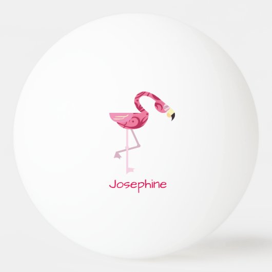 Gepersonaliseerde roze flamingo Bird Pingpongbal (Voorkant)
