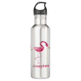 Gepersonaliseerde roze flamingo Bird Waterfles