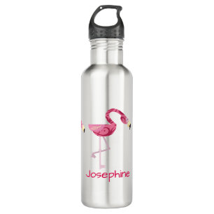 Gepersonaliseerde roze flamingo Bird Waterfles