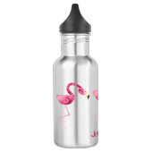 Gepersonaliseerde roze flamingo Bird Waterfles (Links)