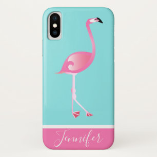 Gepersonaliseerde roze flamingo Case-Mate iPhone case