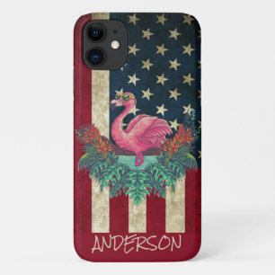 Gepersonaliseerde roze flamingo Case-Mate iPhone case