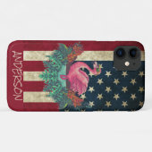 Gepersonaliseerde roze flamingo Case-Mate iPhone case (Achterkant (horizontaal))
