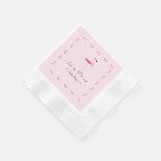 Gepersonaliseerde roze flamingo Geëerd Servet (Hoek)
