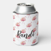 Gepersonaliseerde roze flamingo Koelbox Blikjeskoeler (Blikje Achterkant)