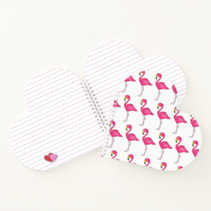 Gepersonaliseerde roze flamingo Tropical Island Bi Notitieboek