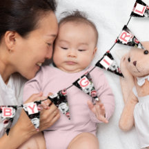 Gepersonaliseerde roze florale patten baby meisje