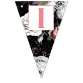 Gepersonaliseerde roze florale patten baby meisje vlaggetjes (Eerste vlag)