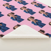 Gepersonaliseerde roze fotocollage Kids Verjaardag Sherpa Deken (3/4)