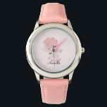 Gepersonaliseerde roze Franse poedel Horloge<br><div class="desc">Dit schattige horloge is voorzien van een roze Franse poodle puppy en kan gepersonaliseerd worden met de naam van je kleine meisje,  een monogram of een tekst van je keuze voor een zoet aangepast cadeau.</div>