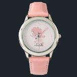 Gepersonaliseerde roze Franse poedel Horloge<br><div class="desc">Dit schattige horloge is voorzien van een roze Franse poodle puppy en kan gepersonaliseerd worden met de naam van je kleine meisje,  een monogram of een tekst van je keuze voor een zoet aangepast cadeau.</div>