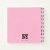 Gepersonaliseerde roze Full Heart Square Journal Notitieboek (Achterkant)