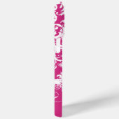 Gepersonaliseerde Roze Funky Damask iPhone-Hoesje Case-Mate iPhone Case (Achterkant / Rechts)