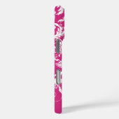 Gepersonaliseerde roze funky damast Case-Mate iPhone case (Achterkant / Rechts)