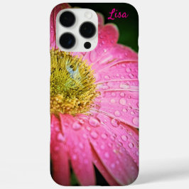 Gepersonaliseerde Roze Gerbera Daisy Sturdy iPhone iPhone 16 Pro Max Hoesje