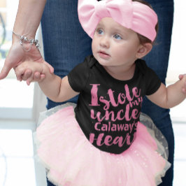 Gepersonaliseerde roze gestolen mijn ooms hart romper