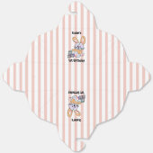 Gepersonaliseerde Roze Gestreepte Kwekerij Art - B Bedankdoosjes (Ongevouwen)