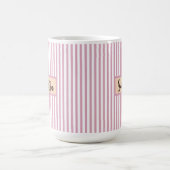 Gepersonaliseerde Roze Gestreepte Mok Cadeau voor (Center)