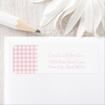 Gepersonaliseerde Roze Gingham Monogram