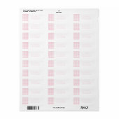 Gepersonaliseerde Roze Gingham Monogram Etiket (Full Sheet)