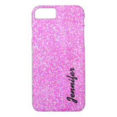 GEPERSONALISEERDE roze GIRLY GLITTER HOESJE MET NA (Achterkant)