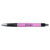 GEPERSONALISEERDE roze GIRLY GLITTER MET NAAM Pen (Voorkant)