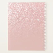 Gepersonaliseerde Roze Glitter Ombre Wangenrood Planner (Achterkant)