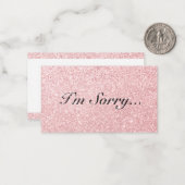 Gepersonaliseerde roze glitter-stijl Ik ben een So Notitiekaartje (Voorkant / Achterkant in situ)