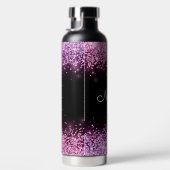 Gepersonaliseerde Roze Glitters Waterfles (Rechts)