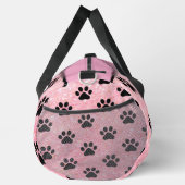 Gepersonaliseerde roze glitterspoor poot Monogram  Plunjezak (Rechts)