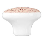 Gepersonaliseerde roze golf keramische knop (Zijkant)