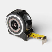 Gepersonaliseerde Roze Gouden Diamant Glitter Uite Rolmaat (Hoek)