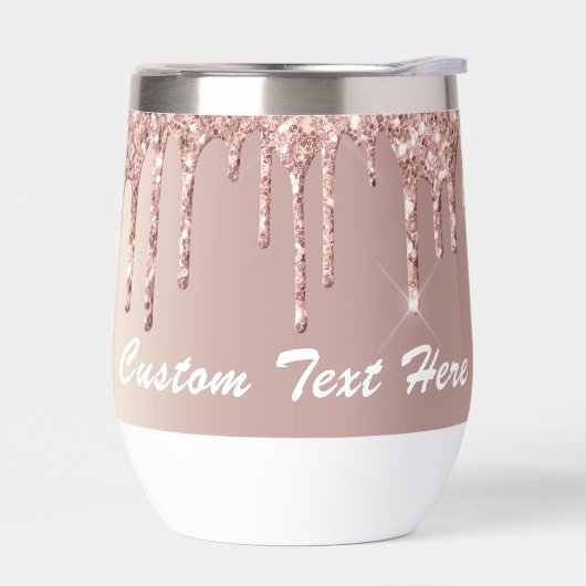 Gepersonaliseerde Roze Gouden Glitters Uw Aangepas (Links)