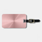 Gepersonaliseerde Roze Gouden Metallic Radiale Tex Bagagelabel (Voorkant horizontaal)