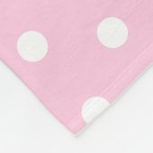 Gepersonaliseerde roze grijze Chevron Polka Dots B Fleece Deken (Hoek)
