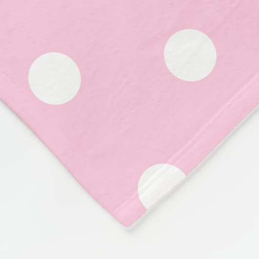Gepersonaliseerde roze grijze Chevron Polka Dots B Fleece Deken (Hoek)