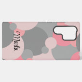 Gepersonaliseerde roze-grijze molecule Samsung Pho Samsung Galaxy Hoesje (Achterkant horizontaal)