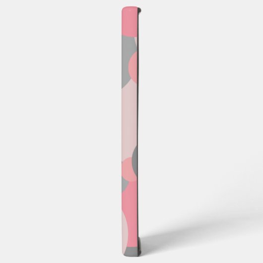 Gepersonaliseerde roze-grijze molecule Samsung Pho Samsung Galaxy Hoesje (Linkerkant)