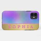 Gepersonaliseerde roze groene en blauwe kleurverlo Case-Mate iPhone case (Achterkant (horizontaal))