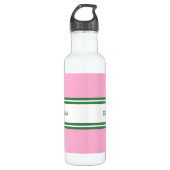 Gepersonaliseerde Roze & Groene Golf Custom Waterfles (Voorkant)