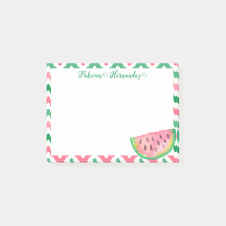 Gepersonaliseerde roze groene watermeloen Post-it Post-it® Notes