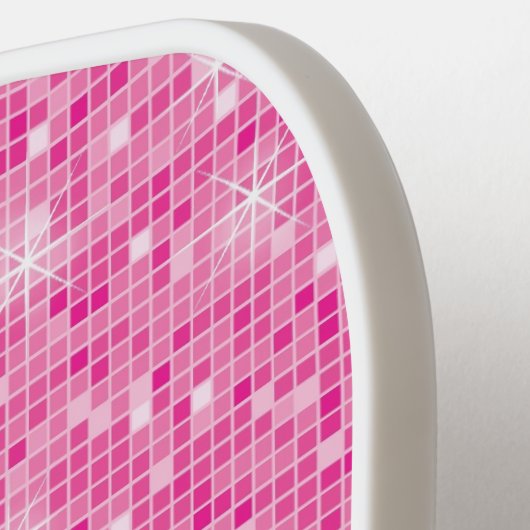 Gepersonaliseerde roze handpalm pickleball paddle (Links Detail)