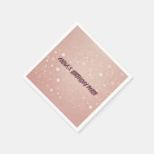 Gepersonaliseerde roze Happy Birthday servetten (Hoek)