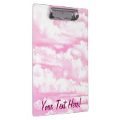 Gepersonaliseerde roze Happy Clouds Klembord (Rechts)