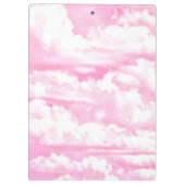 Gepersonaliseerde roze Happy Clouds Klembord (Achterkant)