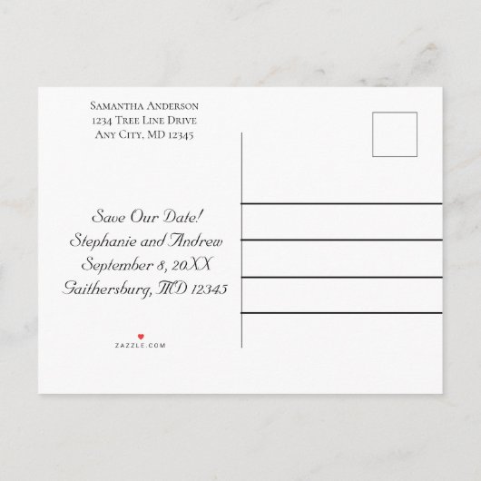 Gepersonaliseerde roze harsliefde is het zoete huw aankondigingskaart (Achterkant)