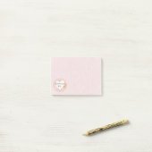 Gepersonaliseerde Roze Hart & Roos Verpleegster, R Post-it® Notes (Op bureau)