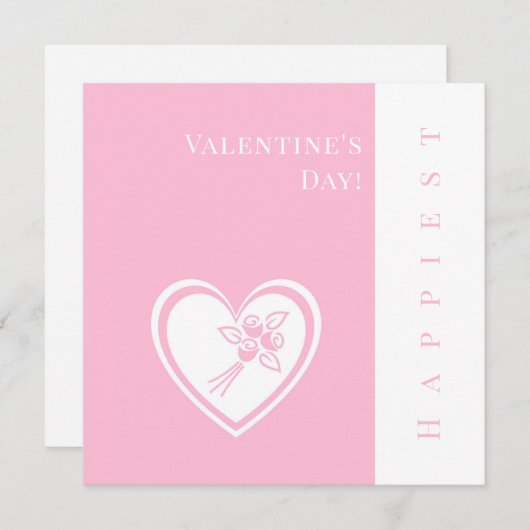 Gepersonaliseerde Roze Hart Rozen Valentijnsdag Ka (Voorkant / Achterkant)