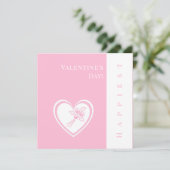 Gepersonaliseerde Roze Hart Rozen Valentijnsdag Ka (Staand voorkant)